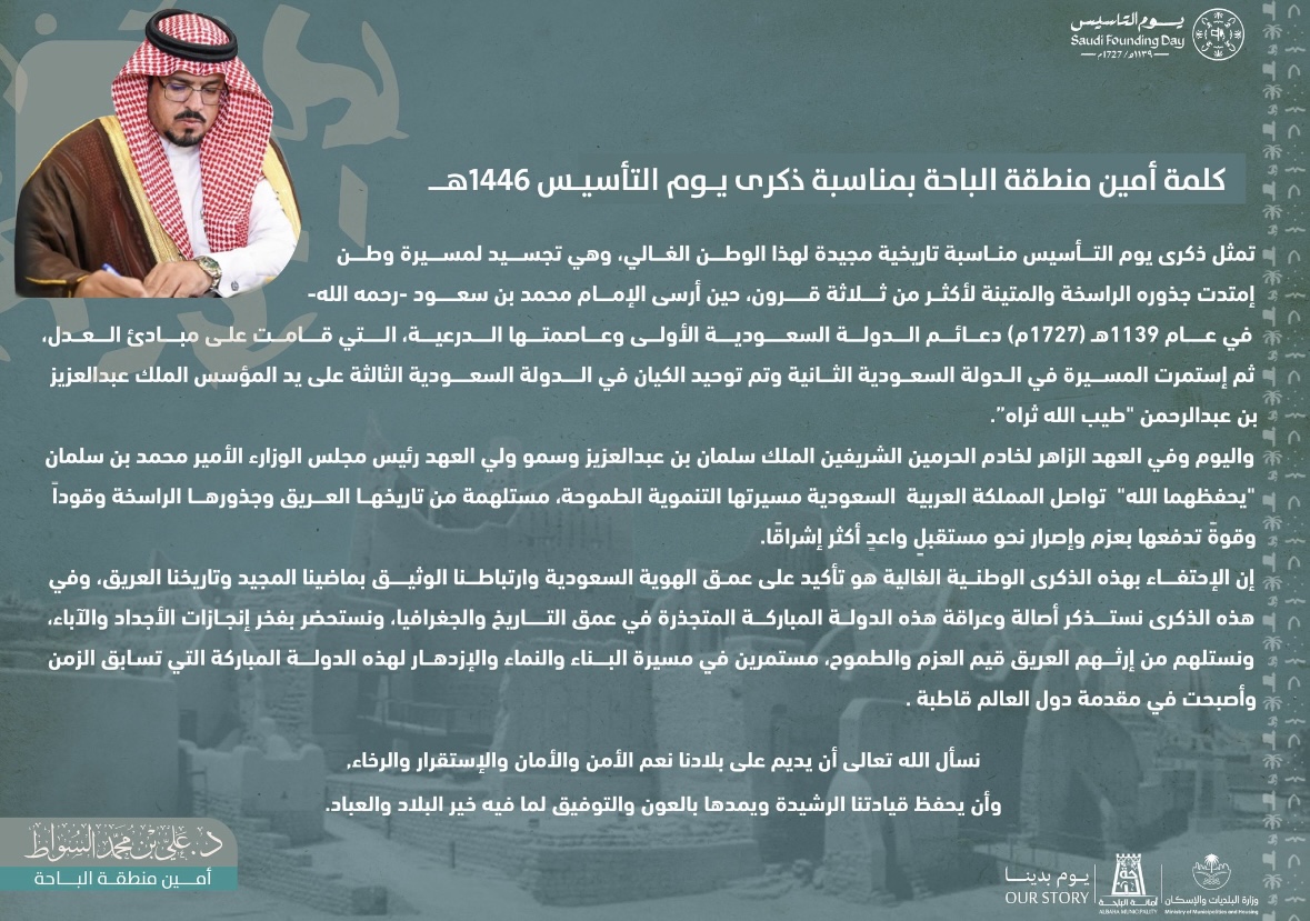 Speech by Dr. Ali Al-Sowat on the occasion of Foundation Day 