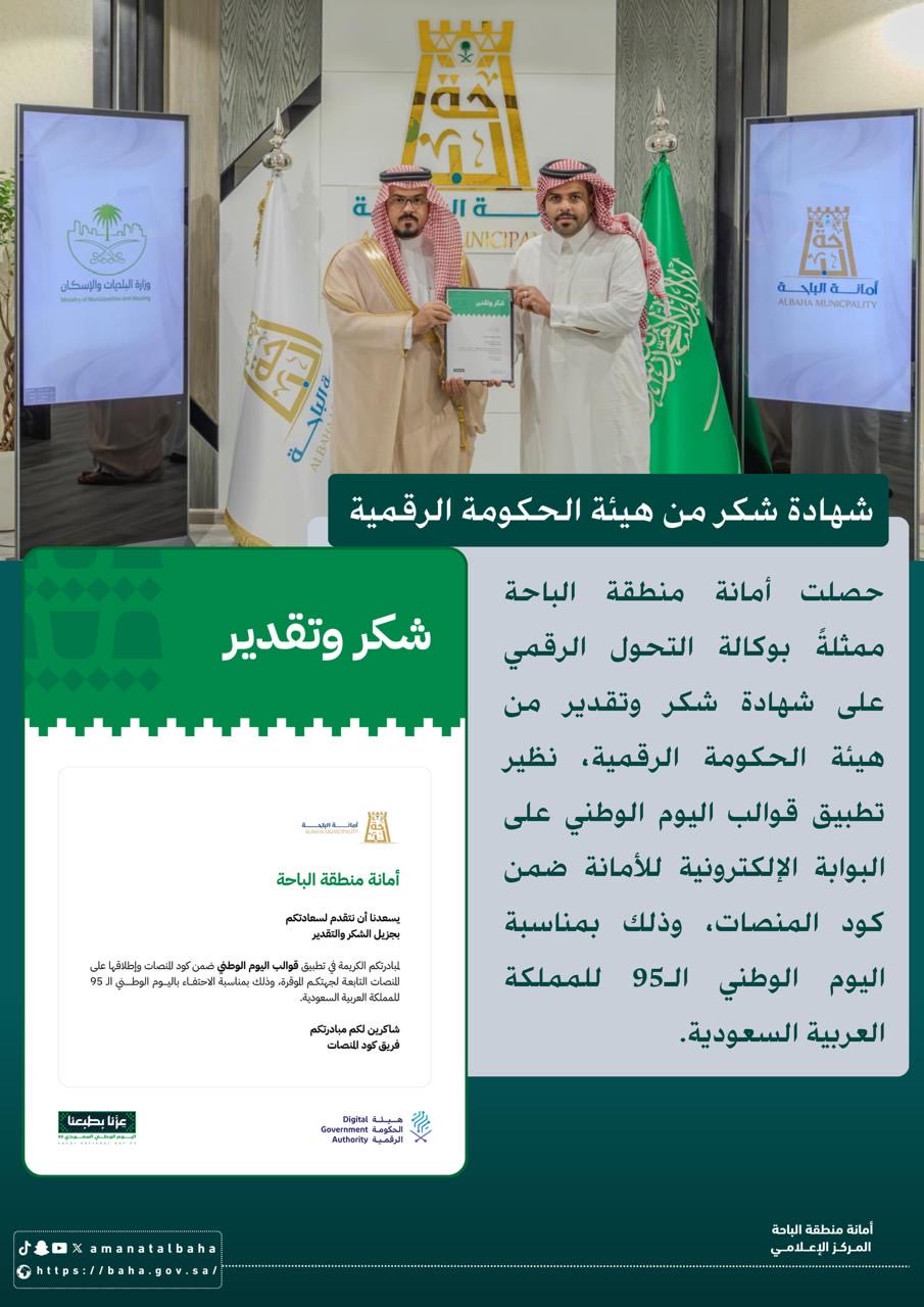 Digital Recognition on the National Day 🇸🇦